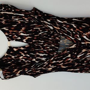 Calvin Klein leopard print dress sleeveless sheath dress animal print